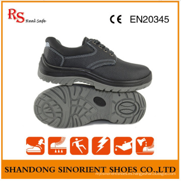 Zapatos de seguridad baratos de acero negro PU Sole RS812